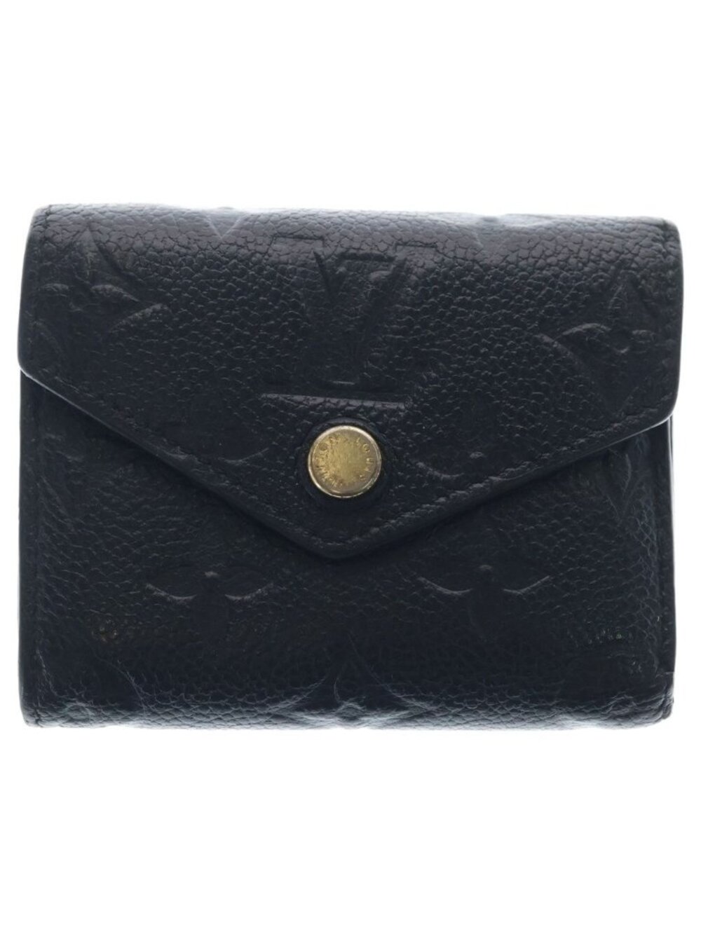 Louis Vuitton Empreinte Portefeuille Zoe Leather Wallet Trifold Gold Black